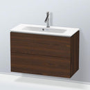 Duravit L-Cube vanity unit Compact with 2 pull-out compartments, with interior system walnut