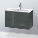 Duravit L-Cube vanity unit Compact with 2 pull-out compartments, with interior system walnut