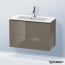Duravit L-Cube vanity unit Compact with 2 pull-out compartments, with interior system walnut