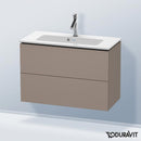 Duravit L-Cube vanity unit Compact with 2 pull-out compartments, with interior system walnut