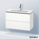 Duravit L-Cube vanity unit Compact with 2 pull-out compartments, with interior system in maple