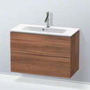 Duravit L-Cube vanity unit Compact with 2 pull-out compartments, with interior system walnut