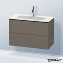 Duravit L-Cube vanity unit Compact with 2 pull-out compartments, with interior system walnut