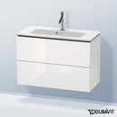 Duravit L-Cube vanity unit Compact with 2 pull-out compartments, with interior system in maple