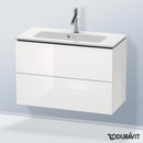 Duravit L-Cube vanity unit Compact with 2 pull-out compartments, with interior system walnut