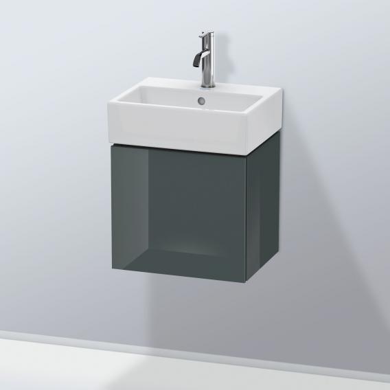 Duravit L-Cube 洗手盆盥洗台，搭配 1 門多洛米蒂灰色高光