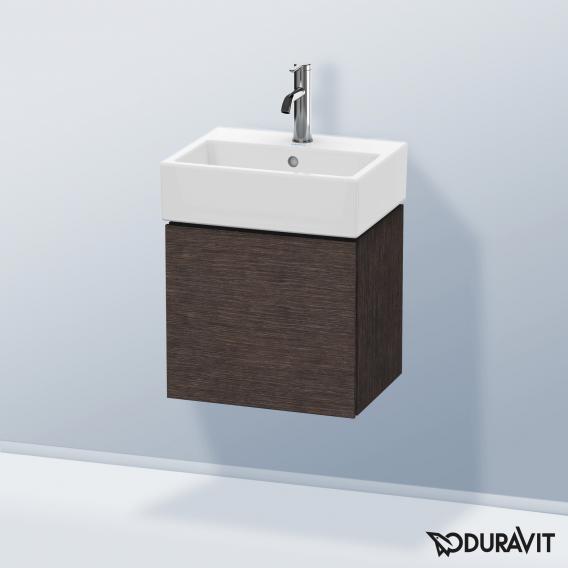 Duravit L-Cube 洗手盆盥洗台，附 1 門拉絲深色橡木