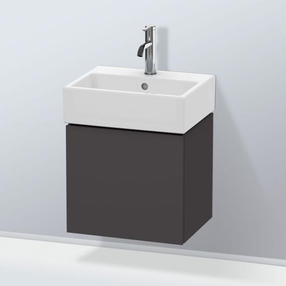 Duravit L-Cube 洗手盆盥洗台，附 1 門超霧面石墨