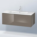 Duravit L-Cube vanity unit with 1 pull-out compartment, with interior system walnut