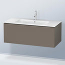 Duravit L-Cube vanity unit with 1 pull-out compartment, with interior system walnut