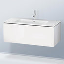Duravit L-Cube vanity unit with 1 pull-out compartment, with interior system in maple