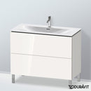 Duravit L-Cube vanity unit with 2 pull-out compartments, with interior system walnut
