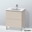 Duravit L-Cube vanity unit with 2 pull-out compartments, with interior system walnut