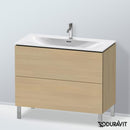 Duravit L-Cube vanity unit with 2 pull-out compartments, with interior system in maple