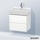 Duravit L-Cube vanity unit with 2 pull-out compartments, with interior system in maple