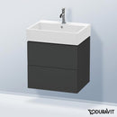 Duravit L-Cube vanity unit with 2 pull-out compartments, with interior system in maple