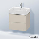 Duravit L-Cube vanity unit with 2 pull-out compartments, with interior system in maple