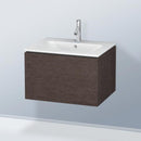 Duravit L-Cube vanity unit with 1 pull-out compartment, with interior system in maple