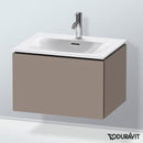 Duravit L-Cube vanity unit with 1 pull-out compartment, with interior system in maple