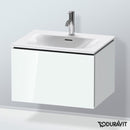 Duravit L-Cube vanity unit with 1 pull-out compartment, with interior system in maple