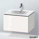 Duravit L-Cube vanity unit with 1 pull-out compartment, with interior system walnut
