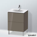 Duravit L-Cube vanity unit with 2 pull-out compartments, with interior system in maple