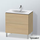 Duravit L-Cube vanity unit with 2 pull-out compartments, with interior system in maple