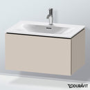 Duravit L-Cube vanity unit with 1 pull-out compartment, with interior system in maple