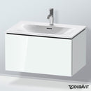 Duravit L-Cube vanity unit with 1 pull-out compartment, with interior system in maple