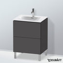 Duravit L-Cube vanity unit with 2 pull-out compartments, with interior system in maple