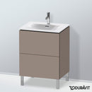 Duravit L-Cube vanity unit with 2 pull-out compartments, with interior system in maple