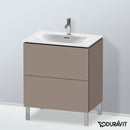 Duravit L-Cube vanity unit with 2 pull-out compartments, with interior system in maple