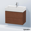 Duravit L-Cube vanity unit with 2 pull-out compartments, with interior system in maple