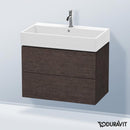 Duravit L-Cube vanity unit with 2 pull-out compartments, with interior system walnut