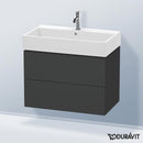 Duravit L-Cube vanity unit with 2 pull-out compartments, with interior system in maple