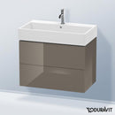 Duravit L-Cube vanity unit with 2 pull-out compartments, with interior system in maple