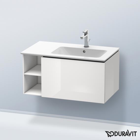 Duravit L-Cube vanity unit with 1 pull-out compartment and 1 rack element, with interior system walnut