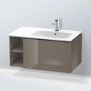 Duravit L-Cube vanity unit with 1 pull-out compartment and 1 rack element, with interior system in maple