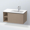 Duravit L-Cube vanity unit with 1 pull-out compartment and 1 rack element, with interior system in maple