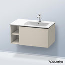 Duravit L-Cube vanity unit with 1 pull-out compartment and 1 rack element, with interior system in maple