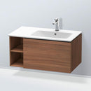 Duravit L-Cube vanity unit with 1 pull-out compartment and 1 rack element, with interior system in maple