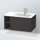 Duravit L-Cube vanity unit with 1 pull-out compartment and 1 rack element, with interior system walnut