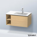 Duravit L-Cube vanity unit with 1 pull-out compartment and 1 rack element, with interior system walnut