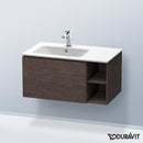 Duravit L-Cube vanity unit with 1 pull-out compartment and 1 rack element, with interior system walnut