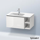 Duravit L-Cube vanity unit with 1 pull-out compartment and 1 rack element, with interior system in maple