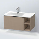 Duravit L-Cube vanity unit with 1 pull-out compartment and 1 rack element, with interior system walnut