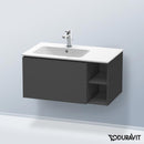 Duravit L-Cube vanity unit with 1 pull-out compartment and 1 rack element, with interior system walnut