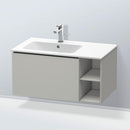 Duravit L-Cube vanity unit with 1 pull-out compartment and 1 rack element, with interior system walnut