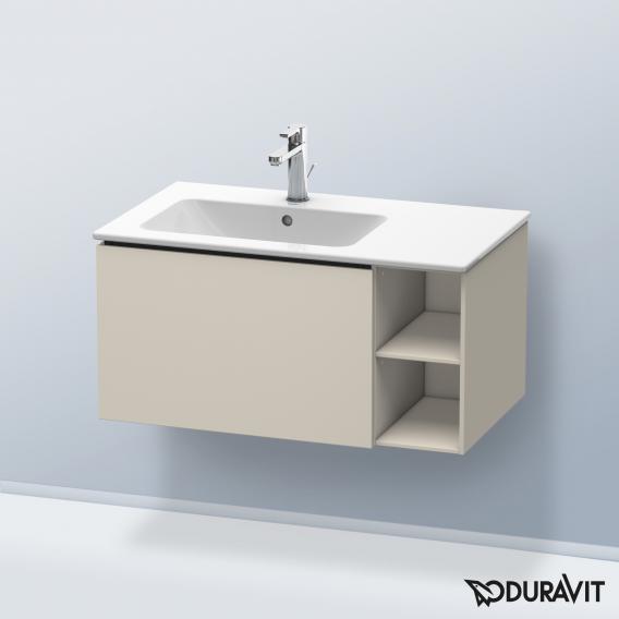 Duravit L-Cube vanity unit with 1 pull-out compartment and 1 rack element, with interior system in maple