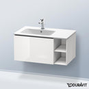 Duravit L-Cube vanity unit with 1 pull-out compartment and 1 rack element, with interior system walnut